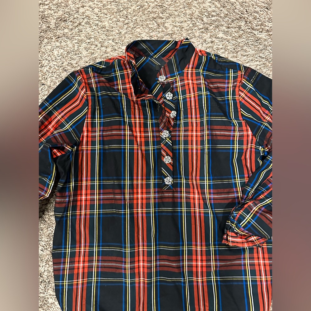 J. Crew plaid top size 12